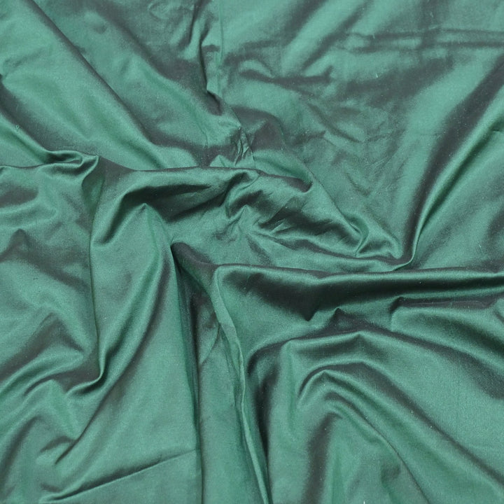 Mineral Green Colour China Dupion Silk Fabrics