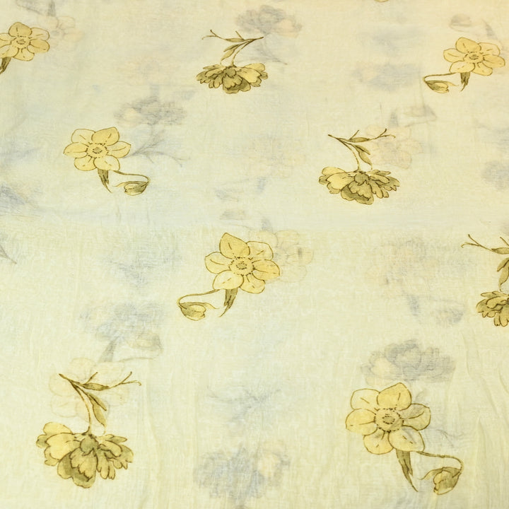 Mul Chanderi Digital Print Fabric - Soft Lightweight Designer Fabric GT0185-1D