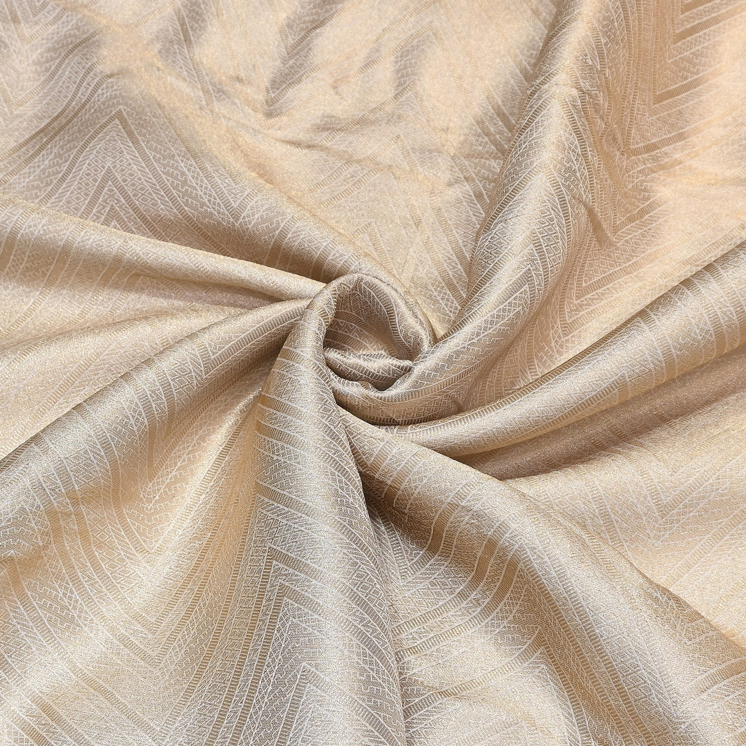 Luxury Jamavar Silk Zari Jacquard Fabric- AL3829-1