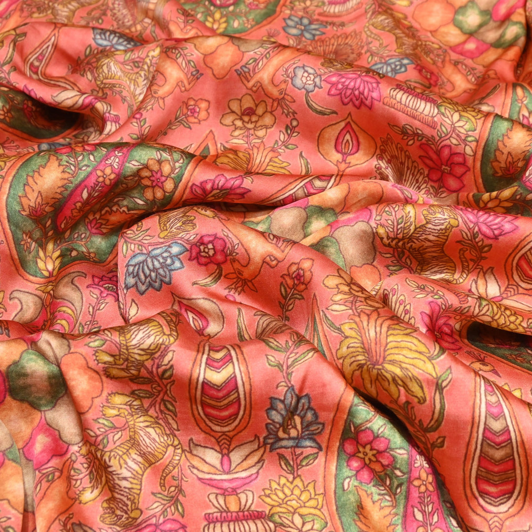 Bemberg Satin Digital Print Fabric– Soft Luxury Designer Satin Fabric 001333-27