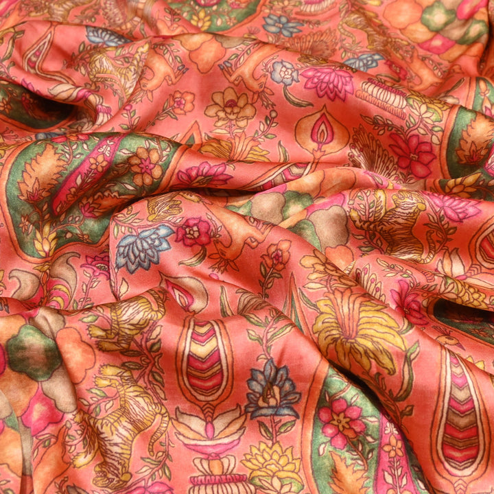 Bemberg Satin Digital Print Fabric– Soft Luxury Designer Satin Fabric 001333-27