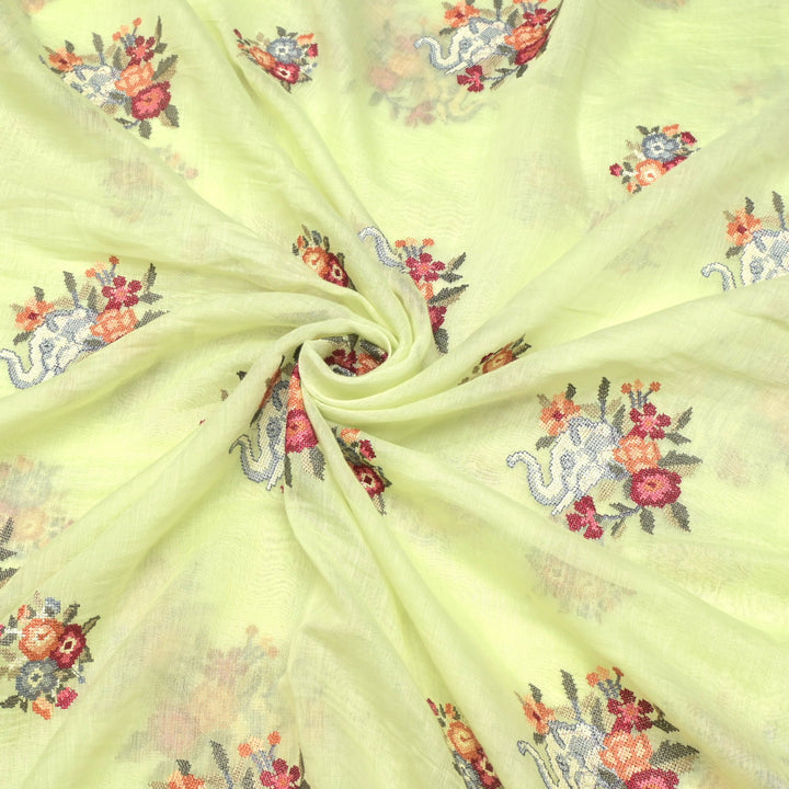 Mul Chanderi Crosstitch Embroidery Fabrics