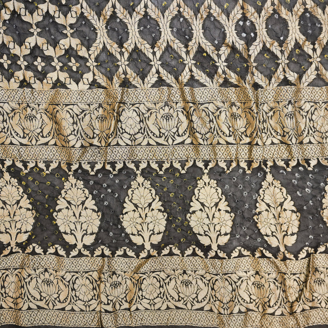 Black Ghatchola Bandhani Dupatta