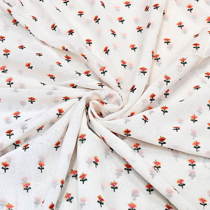 Cotton Rubia thread Embroidery Fabric – Soft Elegant Summer Designer Fabric- MJ04034-2