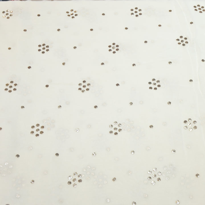 60gm Georgette Floral Butti Mukaish Hand Work Fabrics