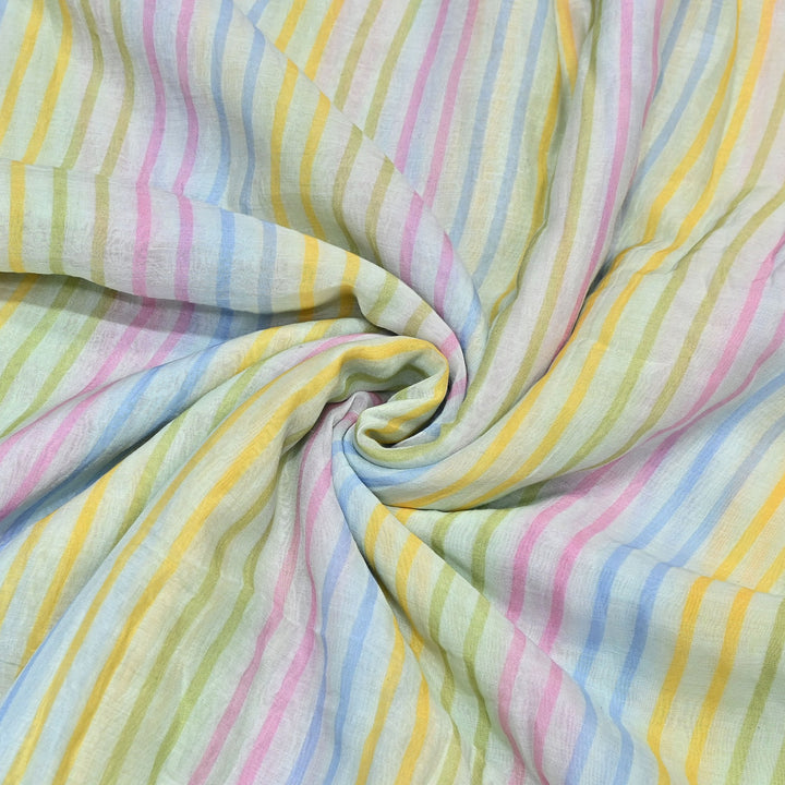 Premium Mul Chanderi Digital Print Fabric – Lightweight Chanderi Fabrics GT0185-22