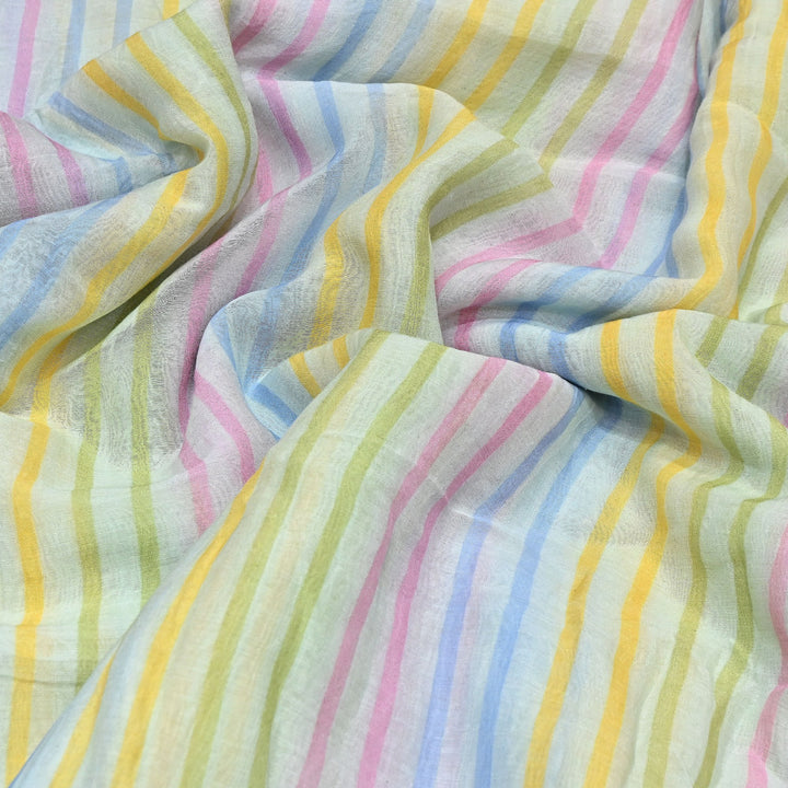 Premium Mul Chanderi Digital Print Fabric – Lightweight Chanderi Fabrics GT0185-22