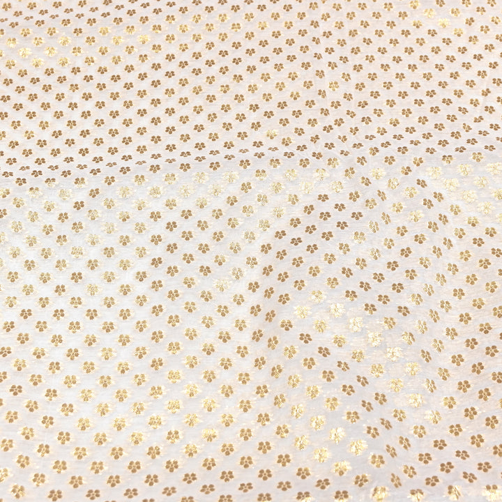 Banarasi Chanderi Gold Zari Fabric 44" – Luxury Ethnic Designer Fabric