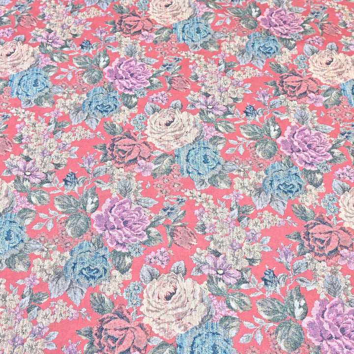 Strawberry Pink Italian Lawn Print Fabric