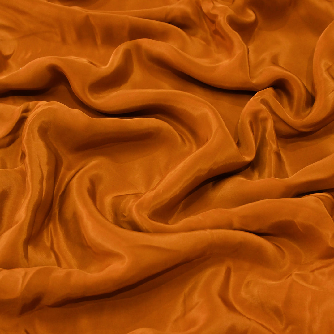 Mud Brown Shisha Crepe Fabrics