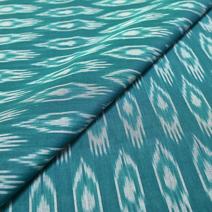 Sea Color Pure Ikkat Print Fabric-VH0065-4