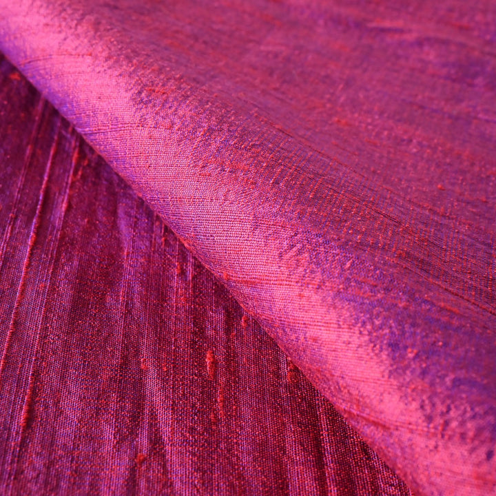 Hot Pink Colour 100gm Pure Raw Silk Fabrics