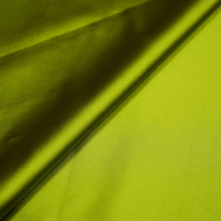 Mustard Green Colour Zara Armani Satin Fabrics