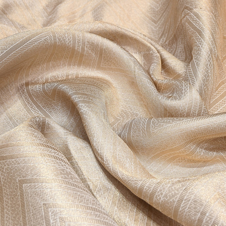 Luxury Jamavar Silk Zari Jacquard Fabric- AL3829-1