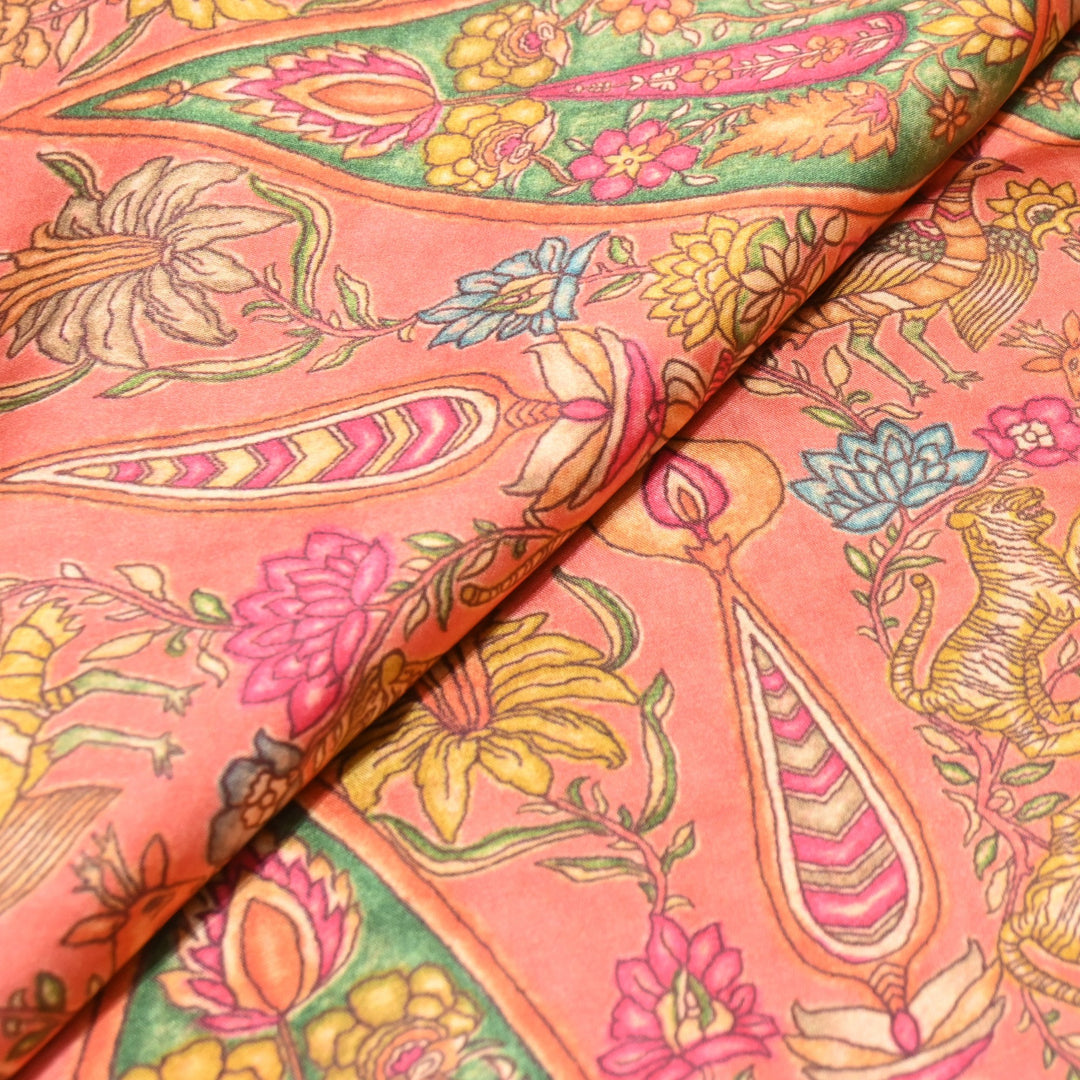 Bemberg Satin Digital Print Fabric– Soft Luxury Designer Satin Fabric 001333-27