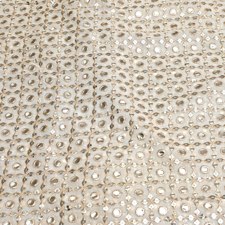 Viscose Georgette Zari Sequins Embroidery Fabrics