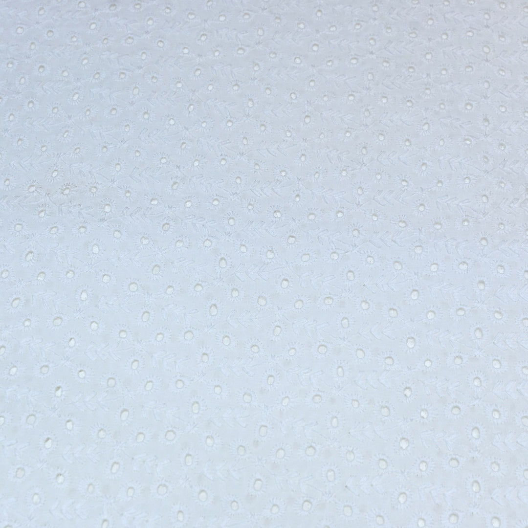 Cotton Chikan Cutwork Fabric- Lightweight Designer Embroidery Fabric- SIF145-2