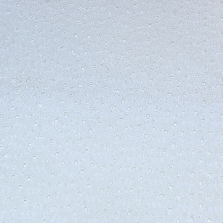 Cotton Chikan Cutwork Fabric- Lightweight Designer Embroidery Fabric- SIF145-2