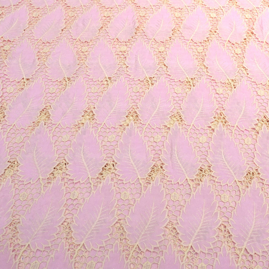 Cut Work Embroidered Fabric on Imported Crepe