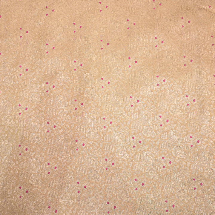 Soft Peach Silk Meena Zari Brocade | B-22-188