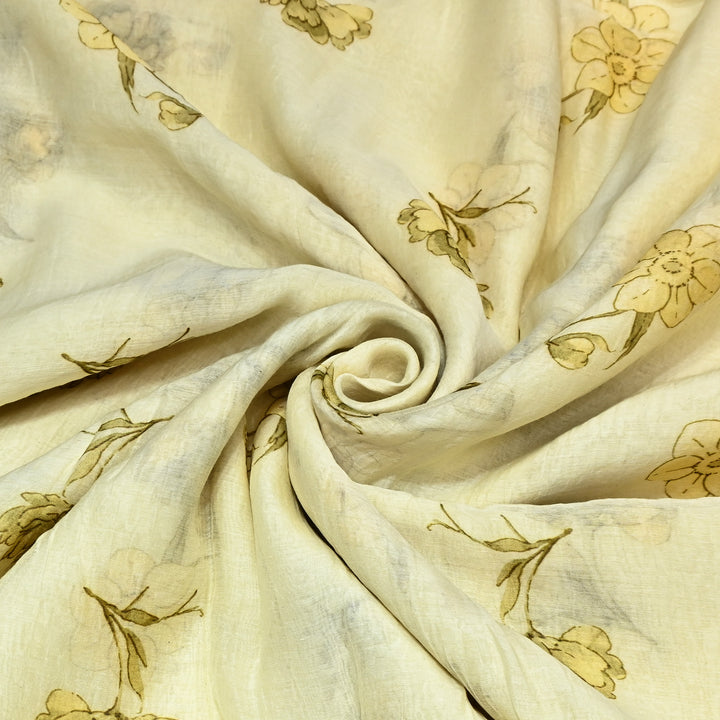 Mul Chanderi Digital Print Fabric - Soft Lightweight Designer Fabric GT0185-1D