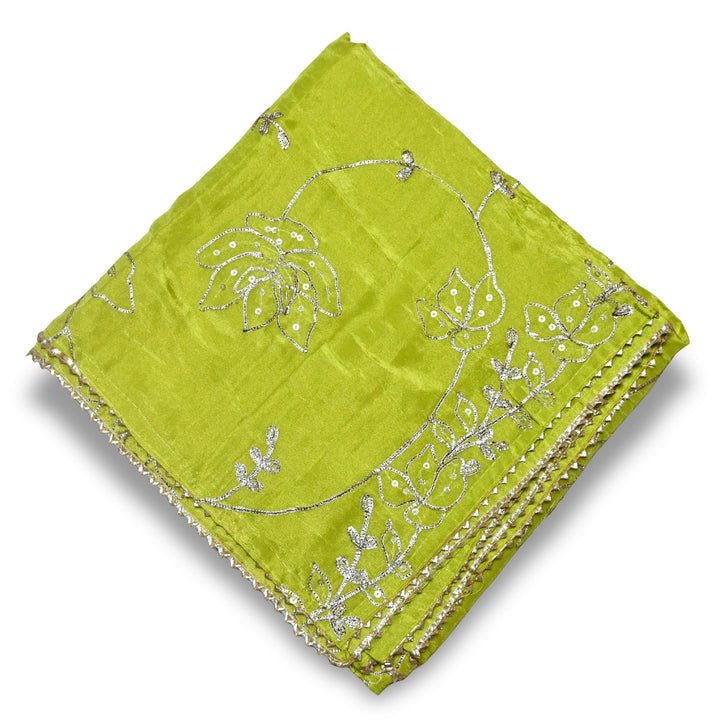 Beautiful Tissue Gota Sequins Embroidery Dupatta