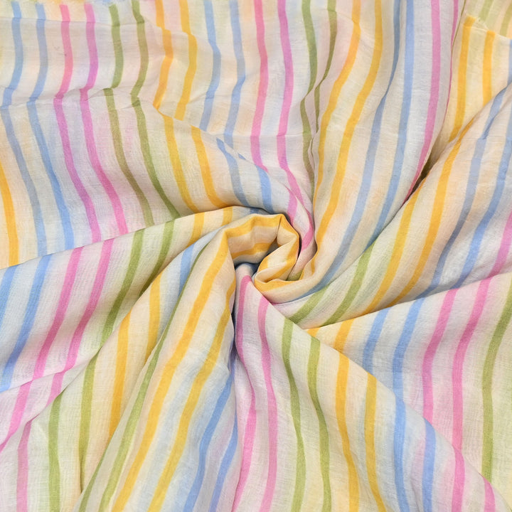 Premium Mul Chanderi Digital Print Fabric – Lightweight Chanderi Fabrics GT0185-18