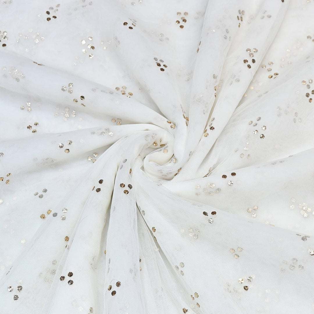 Dyeable Net Mukaish Work Fabric HAC111