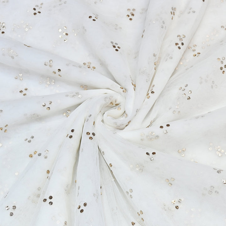 Dyeable Net Mukaish Work Fabric HAC111