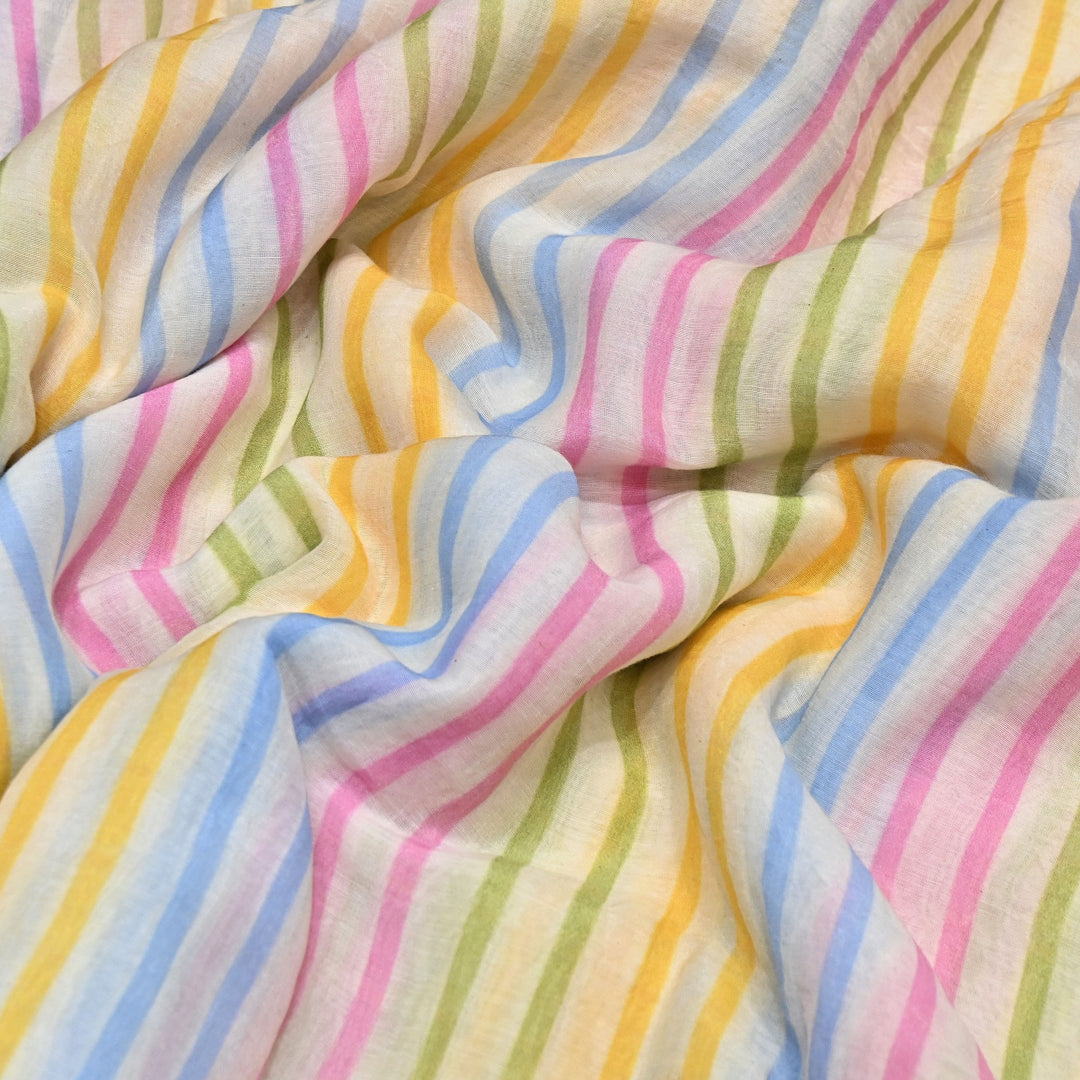Premium Mul Chanderi Digital Print Fabric – Lightweight Chanderi Fabrics GT0185-18