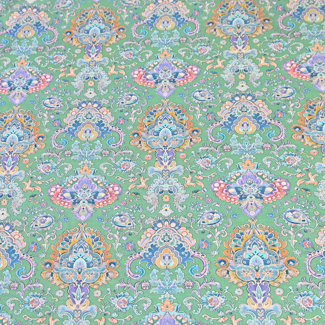 Aqua Green Italian Lawn Print Fabric
