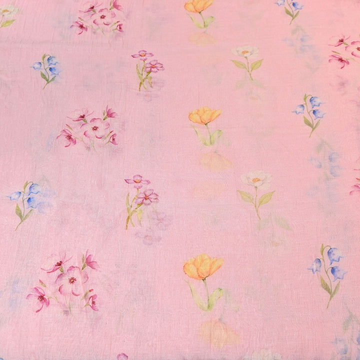 Premium Mul Chanderi Digital Print Fabric – Lightweight Chanderi Fabrics GT0185-15