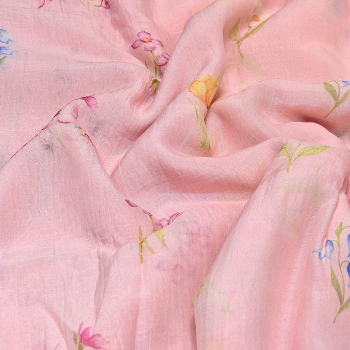 Premium Mul Chanderi Digital Print Fabric – Lightweight Chanderi Fabrics GT0185-15