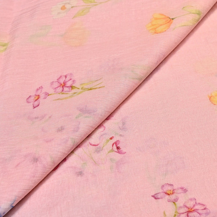 Premium Mul Chanderi Digital Print Fabric – Lightweight Chanderi Fabrics GT0185-15