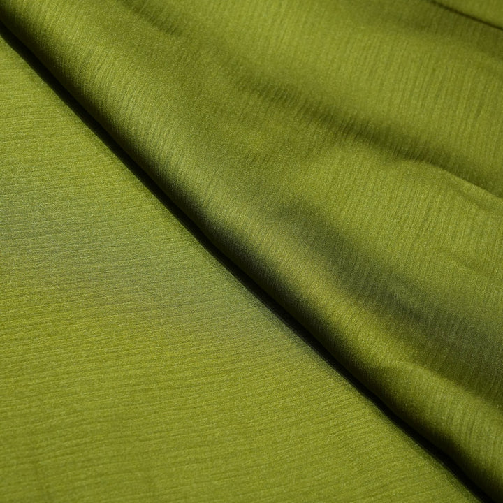 Trendy Green Colour Satin Chiffon Fabrics