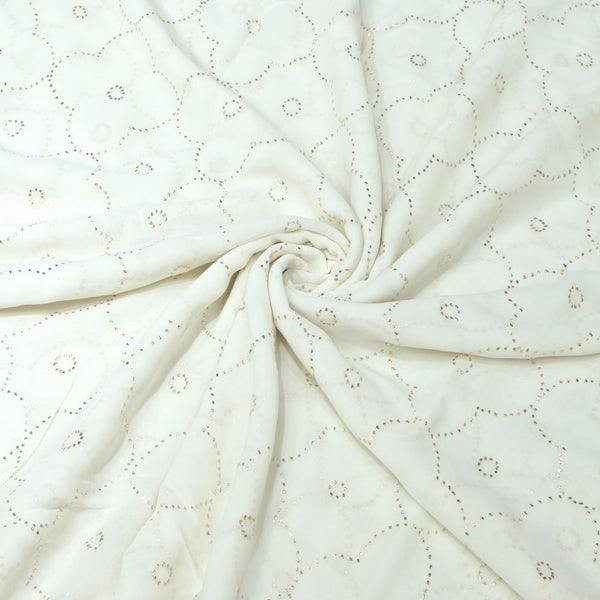 60gm Pure Georgette Mukaish Hand Work Fabrics