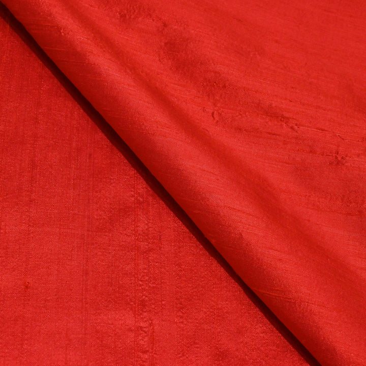 Red Colour 100gm Pure Raw Silk Fabrics