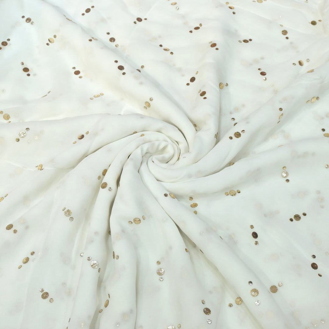 Viscose Georgette Hand Work Mukaish Fabrics