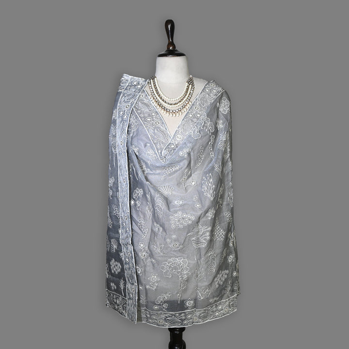 Kota Check Thread & Sequence Dupatta – Elegant Ethnic Dupatta for Women- V8332B-1