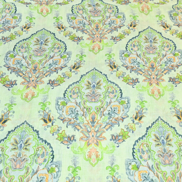 Multi Color Crush Muslin Digital Print Fabric – Soft Designer Muslin Print Fabric- COO145-5