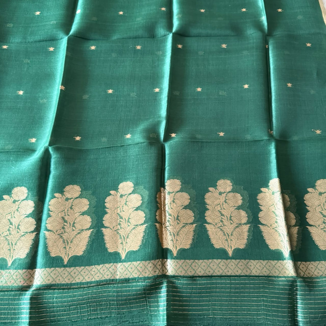 Pure Dupion Silk & Banarasi Mina Zari Unstitched Suit Set | AS0011