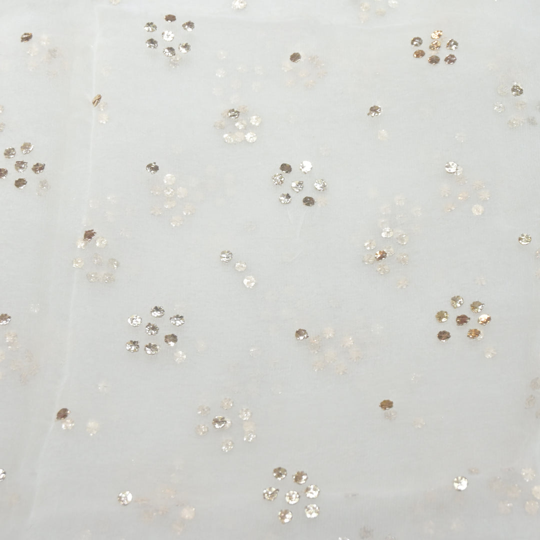 28gm Organza Tikki Mukaish Hand Work Fabric