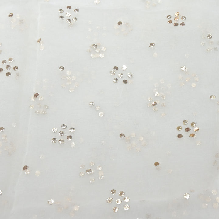 28gm Organza Tikki Mukaish Hand Work Fabric