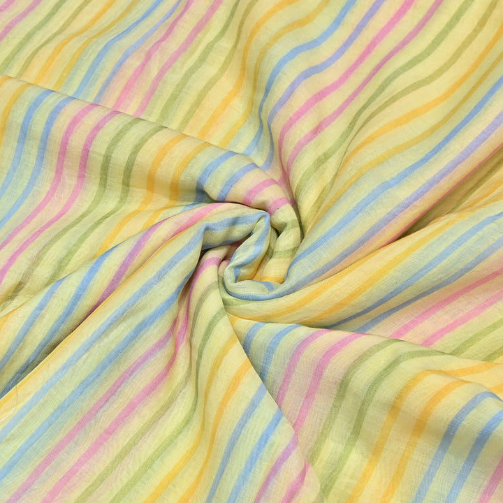 Premium Mul Chanderi Digital Print Fabric – Lightweight Chanderi Fabrics GT0185-20