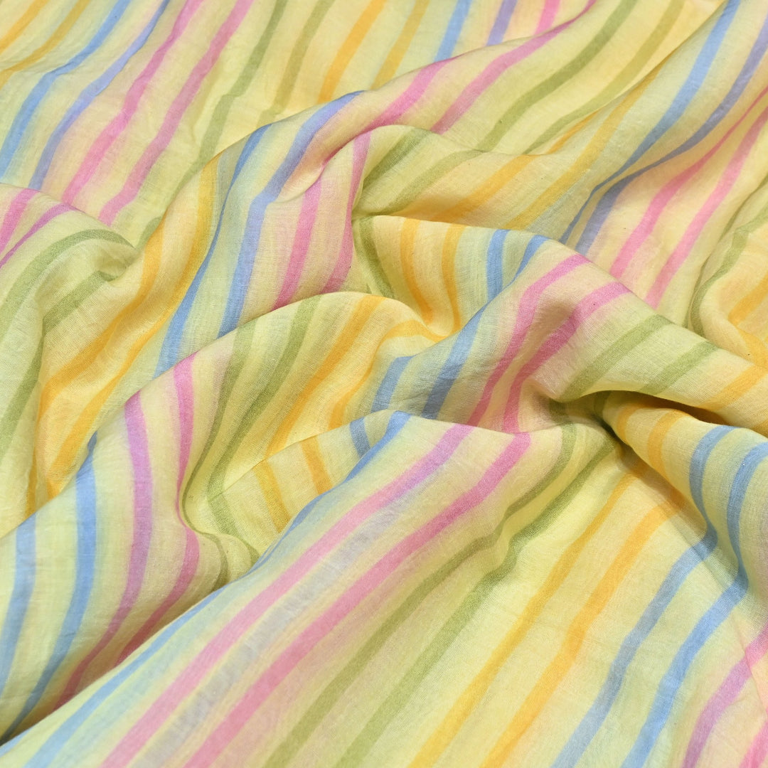 Premium Mul Chanderi Digital Print Fabric – Lightweight Chanderi Fabrics GT0185-20