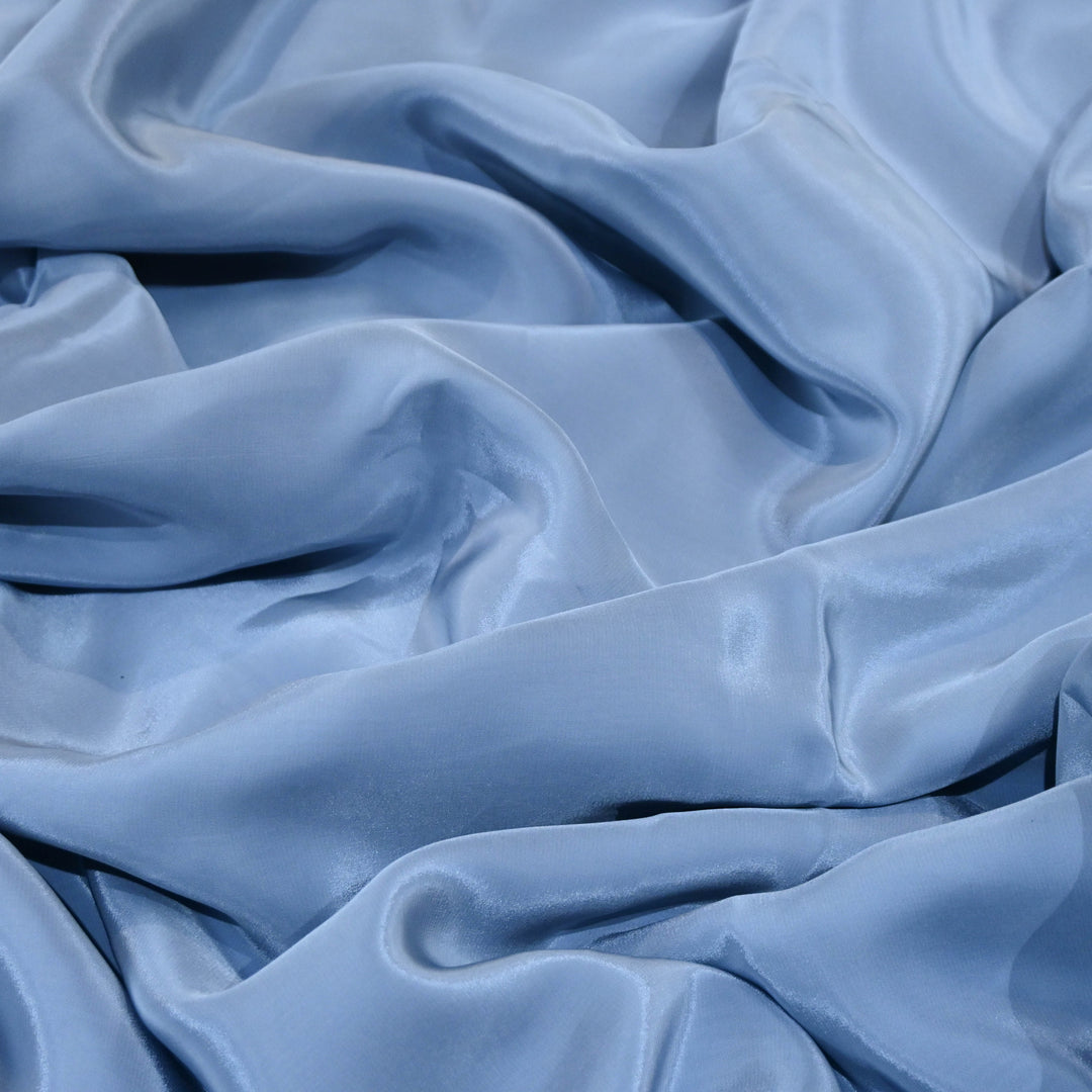 Powder Blue Shisha Crepe Fabrics