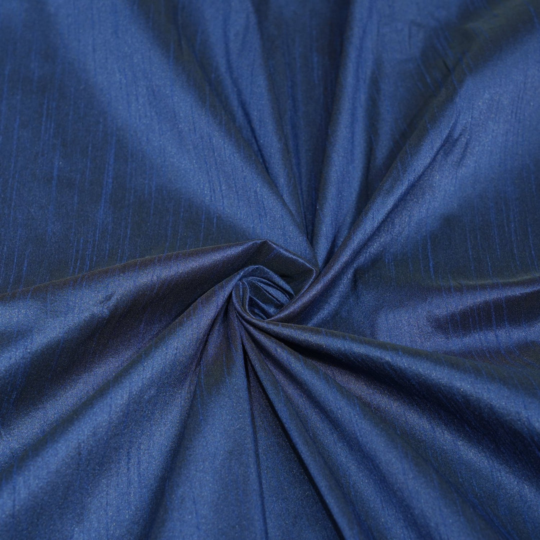 Navy Blue Colour Poly Dupion Fabrics