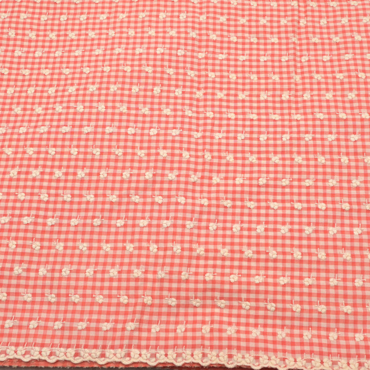 Cotton Checks Chikan Buti Fabrics