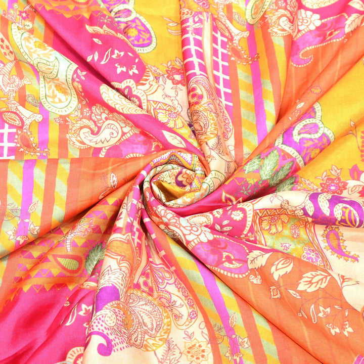Premium Muslin Digital Print Fabric - 000844-17