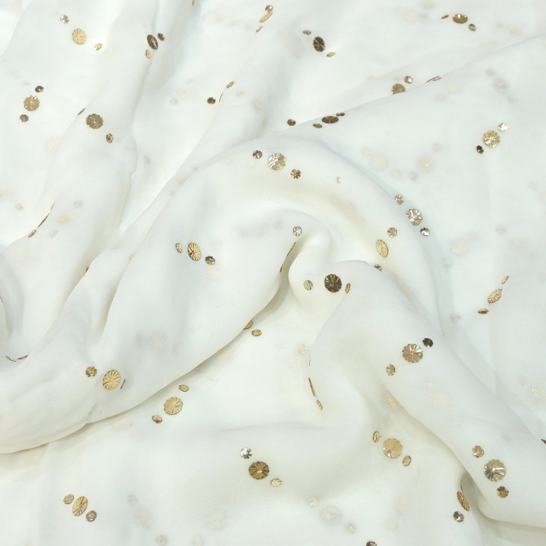 Viscose Georgette Hand Work Mukaish Fabrics